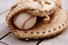 Baseball and Glove-Dann Tardif-Photographic Print