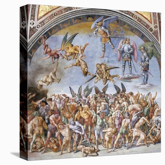 Dannati All'Inferno-Luca Signorelli-Stretched Canvas