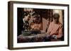 Danny Aiello and Mia Farrow RADIO DAYS, 1987 directed by Woody Allen (photo)-null-Framed Photo