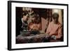 Danny Aiello and Mia Farrow RADIO DAYS, 1987 directed by Woody Allen (photo)-null-Framed Photo