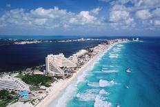 Cancun Beach and Hotels-Danny Lehman-Photographic Print