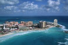 Cancun Beach and Hotels-Danny Lehman-Photographic Print