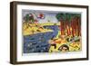 Dans La Bonne Foret D'aout... (In the Good Forest of August...). Satire De La Premiere Guerre Mondi-Kazimir Severinovich Malevich-Framed Giclee Print