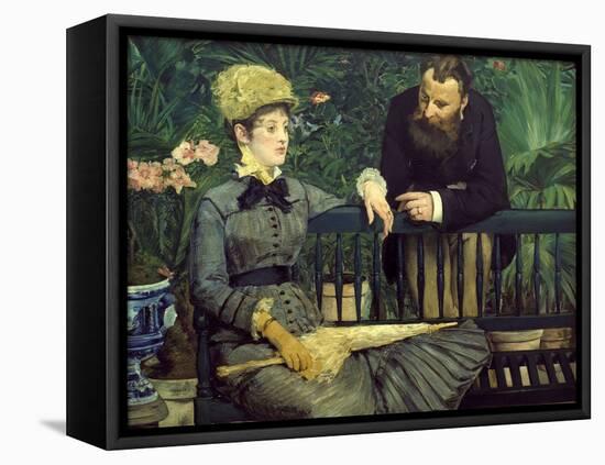 Dans la Serre (In the Winter Garden), 1879-Edouard Manet-Framed Stretched Canvas