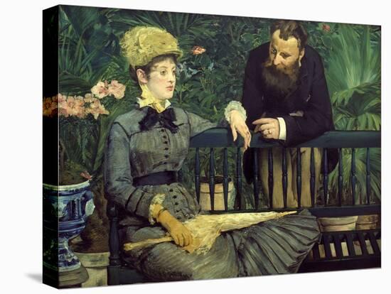 Dans la Serre (In the Winter Garden), 1879-Edouard Manet-Stretched Canvas