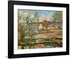 Dans la Vallee de l'Oise-Paul Cézanne-Framed Art Print