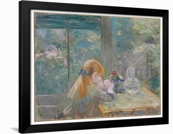 Dans la véranda, 1884 by Berthe Morisot-Berthe Morisot-Framed Giclee Print