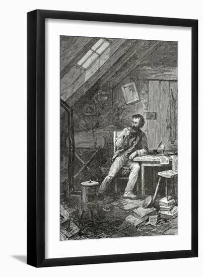 Dans Le Grenier, 19th Century-Édouard Riou-Framed Giclee Print