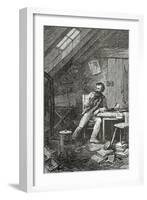Dans Le Grenier, 19th Century-Édouard Riou-Framed Giclee Print
