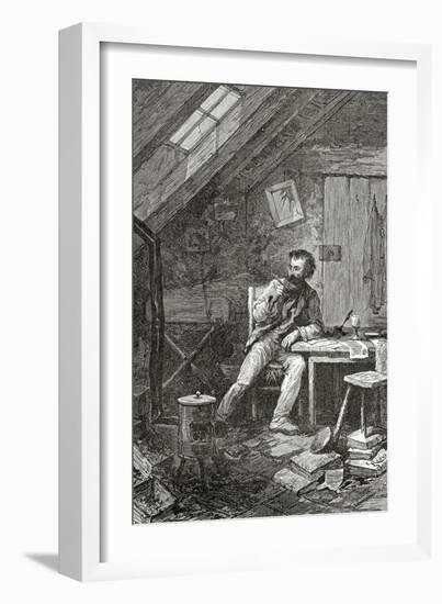 Dans Le Grenier, 19th Century-Édouard Riou-Framed Giclee Print