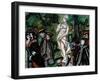 Dans Le Jardin D'ete. (Des Familles Endimanchees En Promenade, Autour D'une Statue, a Saint Petersb-Sergei Yurevich Sudeikin-Framed Giclee Print