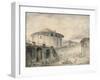 Dans le jardin de la Villa Roberti, au pied du temple de Vesta-Hubert Robert-Framed Giclee Print