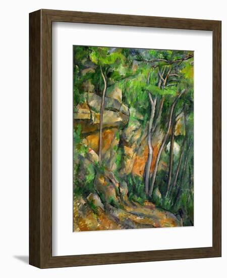 Dans le parc de Chateau-Noir (in the Park).-Paul Cezanne-Framed Giclee Print