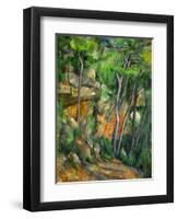 Dans le parc de Chateau-Noir (in the Park).-Paul Cezanne-Framed Giclee Print