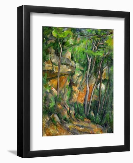 Dans le parc de Chateau-Noir (in the Park).-Paul Cezanne-Framed Giclee Print