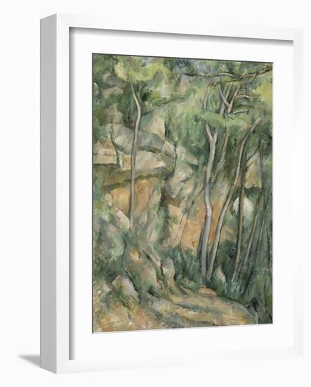 Dans le parc de Château-Noir-Paul Cézanne-Framed Giclee Print