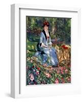 Dans Les Roses, 1882-Pierre-Auguste Renoir-Framed Giclee Print