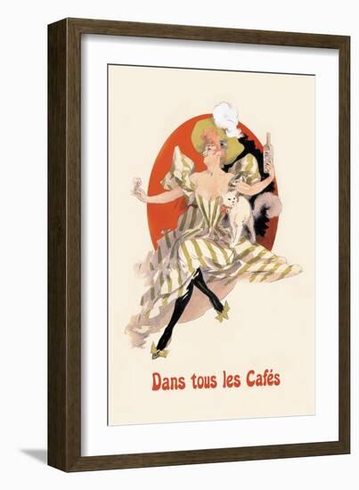 Dans Tous les Cafes: Quinquina Dubonnet-Jules Ch?ret-Framed Art Print