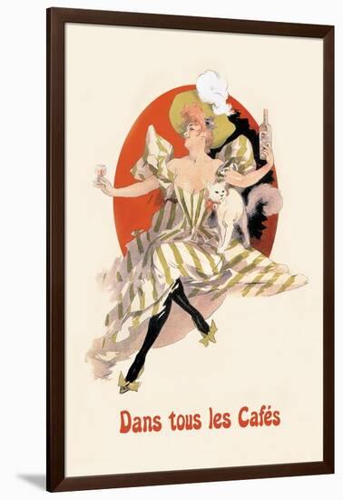 Dans Tous les Cafes: Quinquina Dubonnet-Jules Ch?ret-Framed Art Print