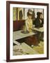 Dans Un Cafe or L'Absinthe, Ellen Andree and Marcellin Desboutin, Around 1875-1876-Edgar Degas-Framed Giclee Print