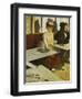 Dans Un Cafe or L'Absinthe, Ellen Andree and Marcellin Desboutin, Around 1875-1876-Edgar Degas-Framed Giclee Print