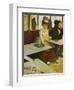 Dans Un Cafe or L'Absinthe, Ellen Andree and Marcellin Desboutin, Around 1875-1876-Edgar Degas-Framed Giclee Print