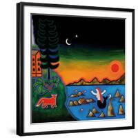 Dans Un Coucher De Soleil D'Automne En Corse, 2014-Cristina Rodriguez-Framed Giclee Print