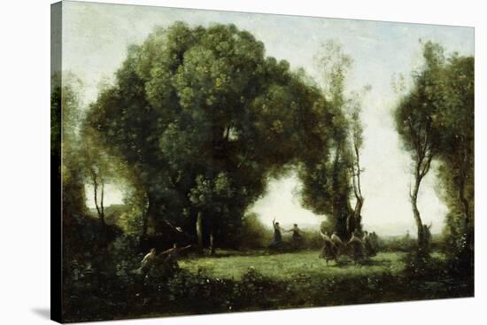 Danse Des Nymphes-Jean-Baptiste-Camille Corot-Stretched Canvas