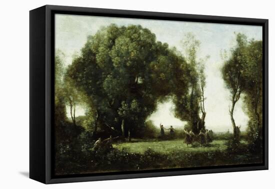 Danse Des Nymphes-Jean-Baptiste-Camille Corot-Framed Stretched Canvas