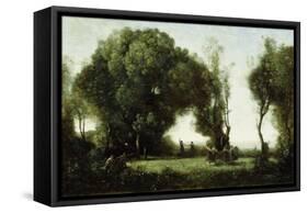 Danse Des Nymphes-Jean-Baptiste-Camille Corot-Framed Stretched Canvas