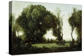Danse Des Nymphes-Jean-Baptiste-Camille Corot-Stretched Canvas