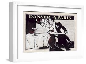 Danser à Paris with Martinis-Rene Stein-Framed Art Print