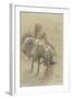 Danseuse assise, de trois quarts à droite-Edgar Degas-Framed Giclee Print