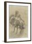 Danseuse assise, de trois quarts à droite-Edgar Degas-Framed Giclee Print