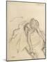 Danseuse assise, essayant ses pointes-Edgar Degas-Mounted Premium Giclee Print