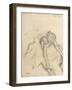 Danseuse assise, essayant ses pointes-Edgar Degas-Framed Giclee Print