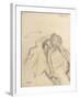 Danseuse assise, essayant ses pointes-Edgar Degas-Framed Giclee Print