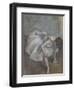 Danseuse assise,penchée en avant,elle se masse le pied gauche.-Edgar Degas-Framed Giclee Print