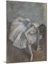 Danseuse assise,penchée en avant,elle se masse le pied gauche.-Edgar Degas-Mounted Giclee Print