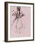 Danseuse debout, de dos, les mains à la taille-Edgar Degas-Framed Giclee Print