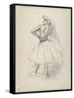 Danseuse debout, le bras droit levé , c.1891-Edgar Degas-Framed Stretched Canvas