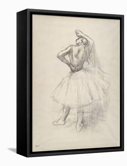 Danseuse debout, le bras droit levé , c.1891-Edgar Degas-Framed Stretched Canvas