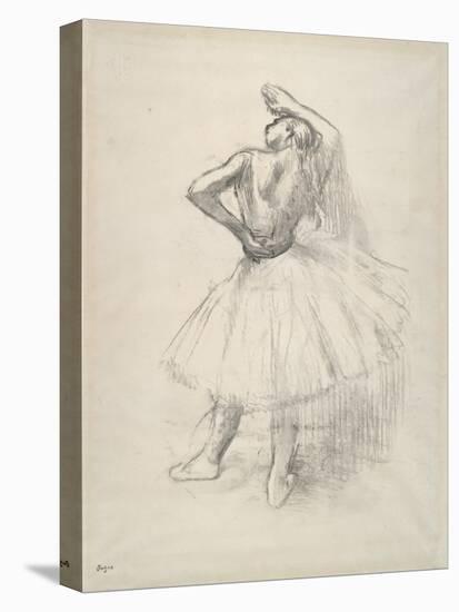 Danseuse debout, le bras droit levé , c.1891-Edgar Degas-Stretched Canvas