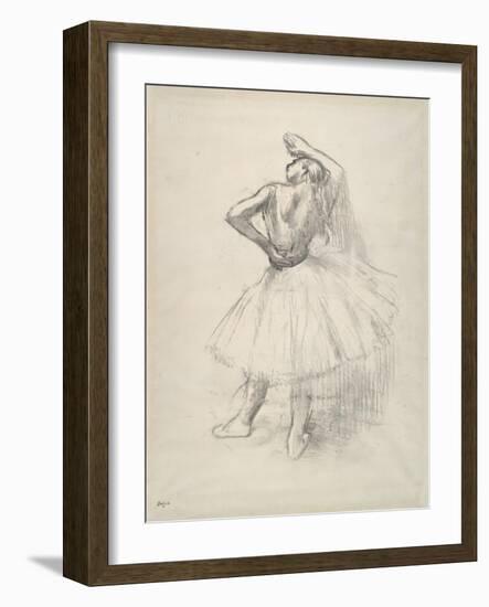 Danseuse debout, le bras droit levé , c.1891-Edgar Degas-Framed Giclee Print