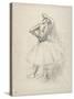 Danseuse debout, le bras droit levé , c.1891-Edgar Degas-Stretched Canvas