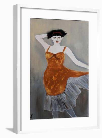 Danseuse in Burnt Orange, 2016-Susan Adams-Framed Giclee Print