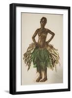 Danseuse Makere (Bambili), from Dessins Et Peintures D'afrique, Executes Au Cours De L'expedition C-Alexander Yakovlev-Framed Giclee Print