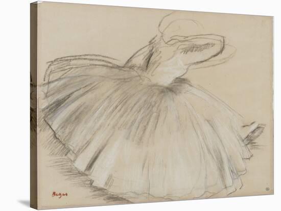 Danseuse penchée en avant-Edgar Degas-Stretched Canvas