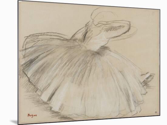 Danseuse penchée en avant-Edgar Degas-Mounted Giclee Print