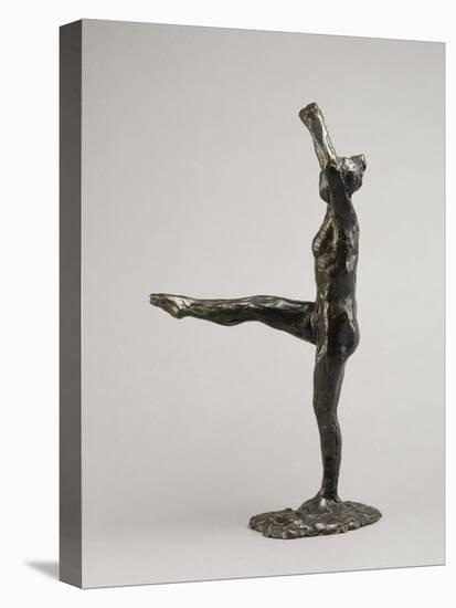 Danseuse, position de quatrième devant sur la jambe gauche, première étude-Edgar Degas-Stretched Canvas